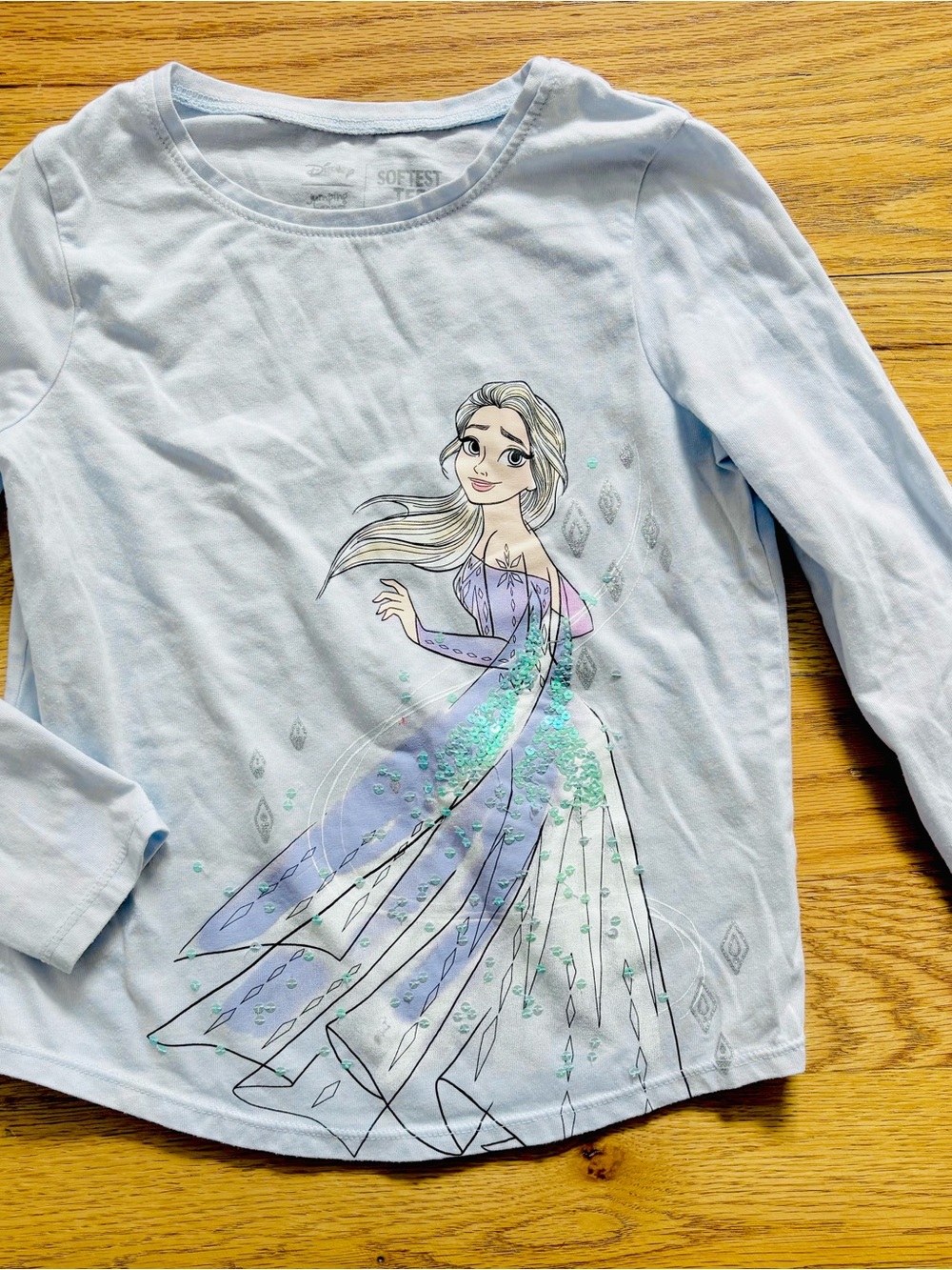 Disney Jumping Beans Elsa Long Sleeve Softest Tee - 6X